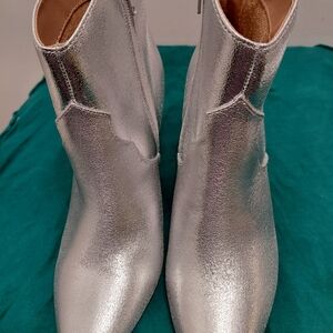 Silver Ankle Boots